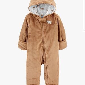 Carter's Brown Cozy Hooded Snowsuit
